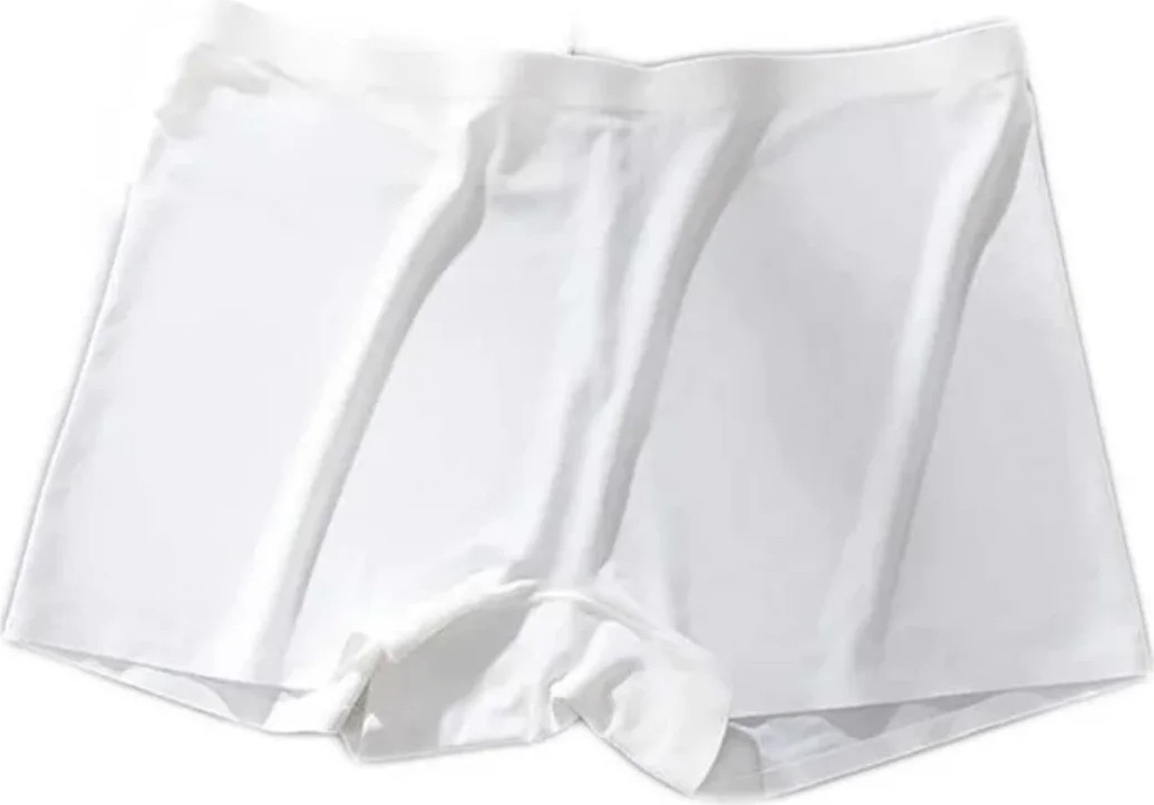 Kadın Dikişsiz Görünmez Iz Yapmaz Mini Şort Boxer Beyaz görsel 2