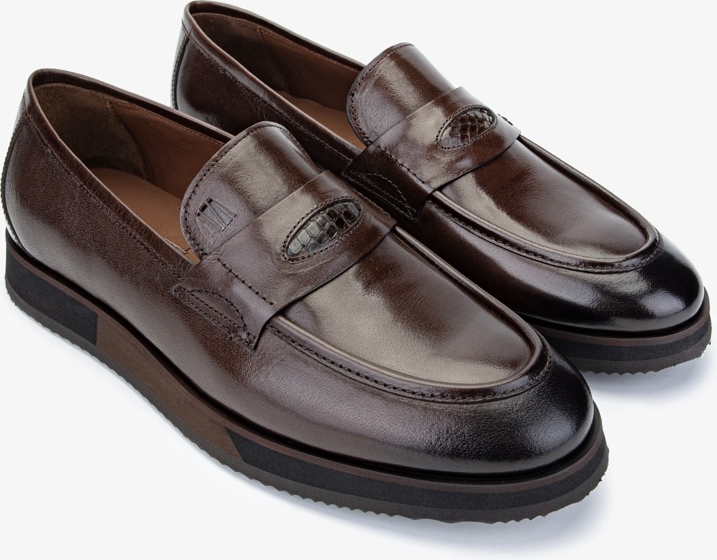 Valmenti Erkek Deri Kahverengi Loafer Ayakkabı 477 70920 Erk Ayk SK24-25 Kahve Bfl görsel 2