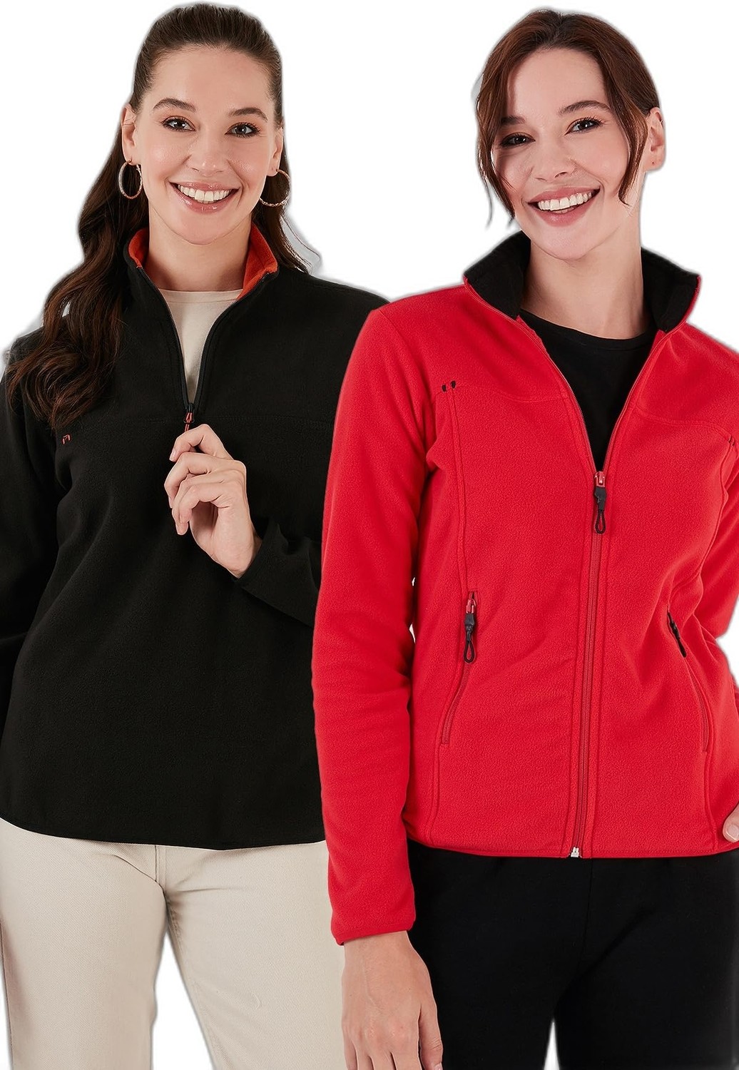 Die Grup Lela Slim Fit Yumuşak Dokulu Anti-Pilling Tüylenme Yapmayan 2'li Paket Polar Bayan Polar 590700200S2