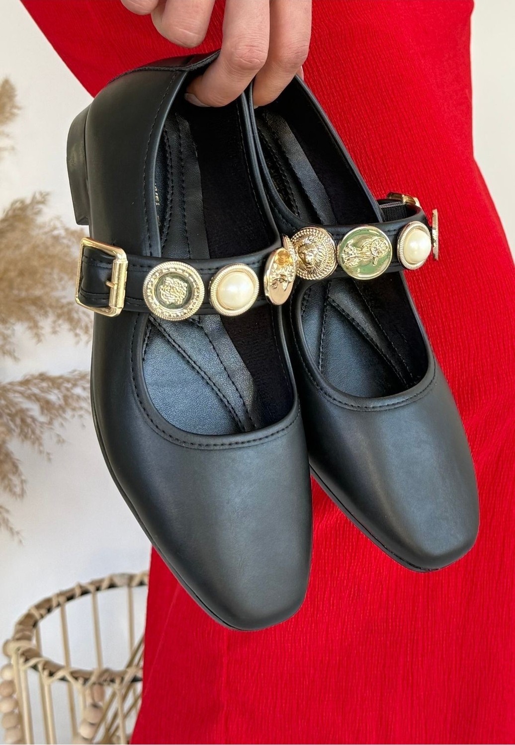 Shoegar Koope Siyah Cilt Babet Ayakkabı görsel 2