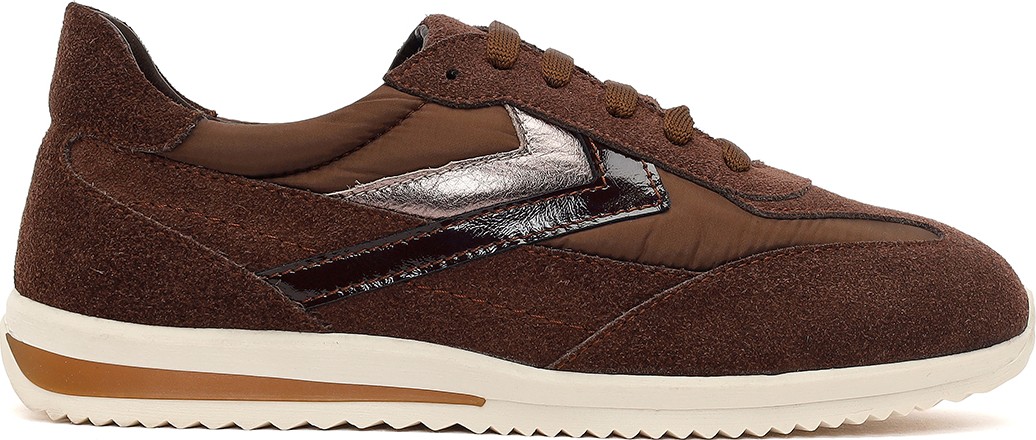 Derimod Kadın Kahverengi Bağcıklı Süet Deri Sneaker 26PFD410914