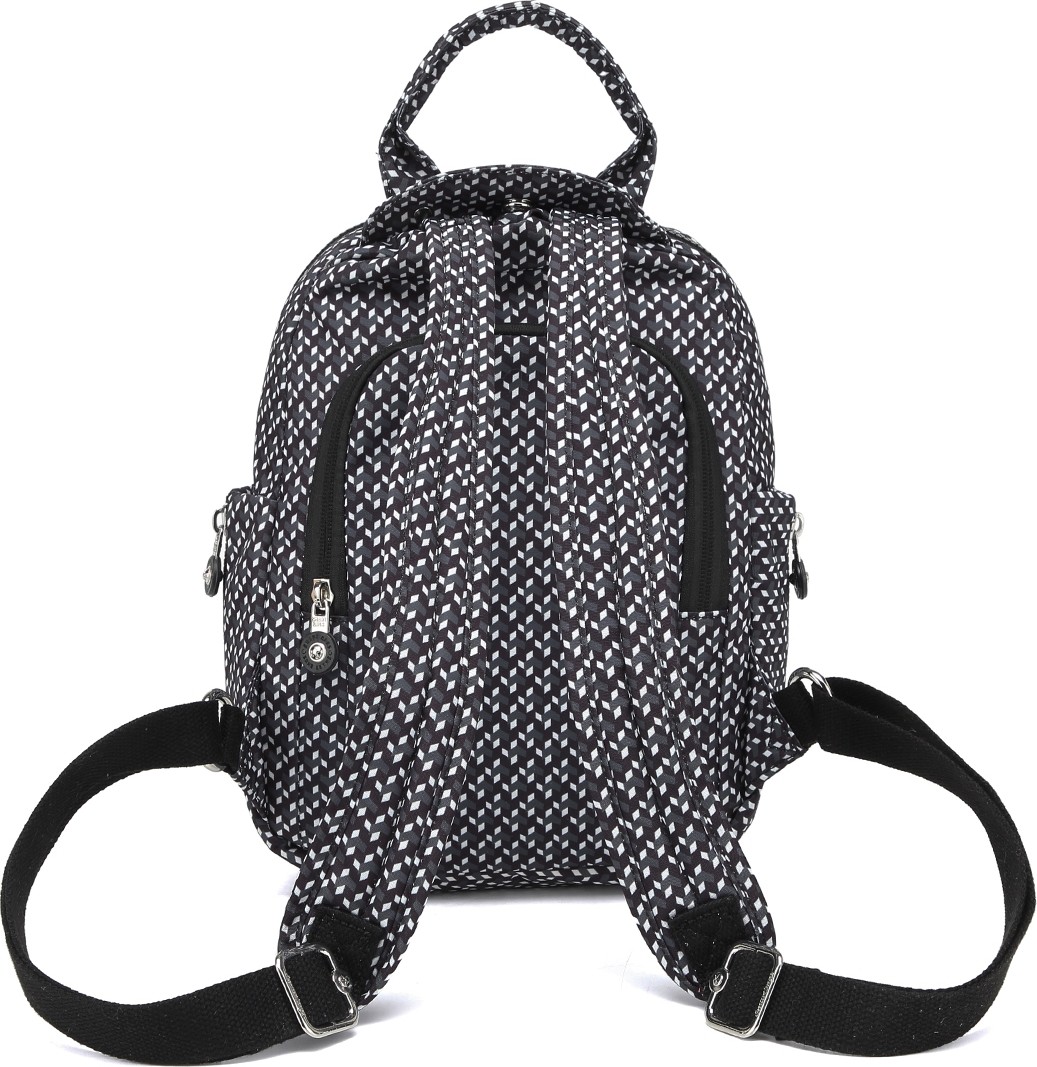 Smart Bags Günlük Küçük Boy Su Geçirmez Krınkıl Kumaş Kadın Sırt Çantası Siyah/beyaz görsel 3