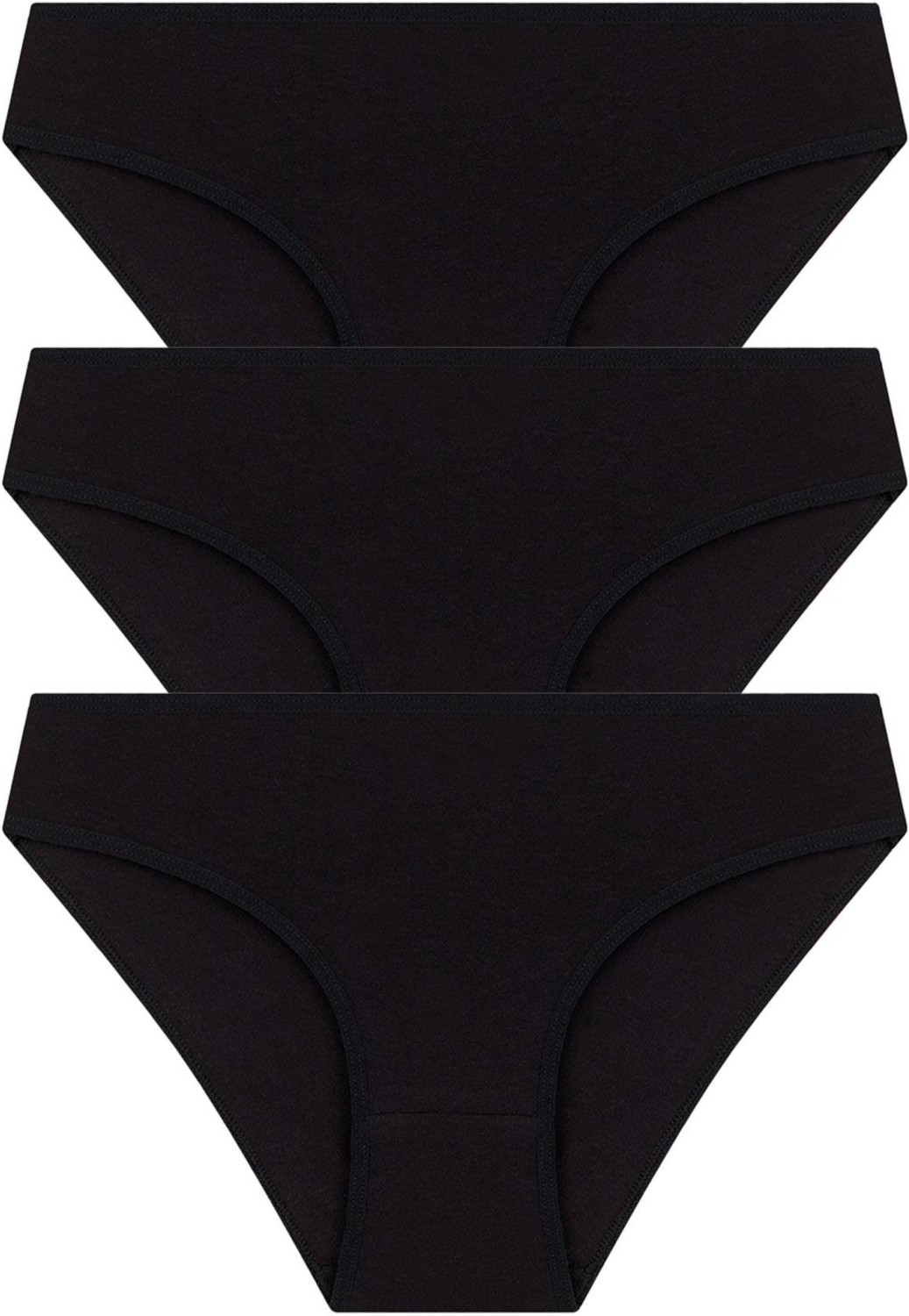 Cottonhill Basic Pamuklu Kadın Bikini Külot 3'lü Paket - 3
