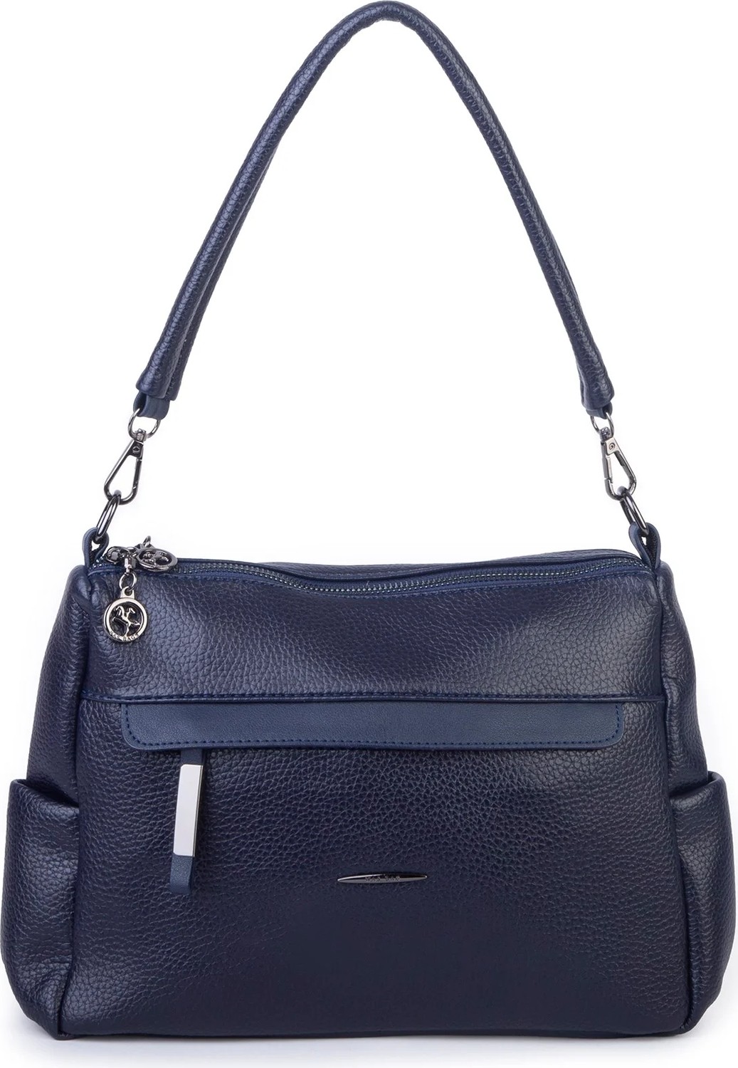 Nas Bag Çok Gözlü Yumuşak ve Hafif Yapılı Çift Askılı Omuz ve Çapraz Çanta ( 30X24 cm ) Lacivert Lopez