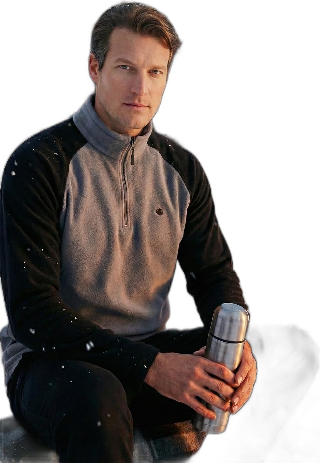 Die Grup Buratti Slim Fit Yarım Fermuarlı Soğuk Geçirmez Kışlık Şardonlu Polar Erkek Polar 5906055