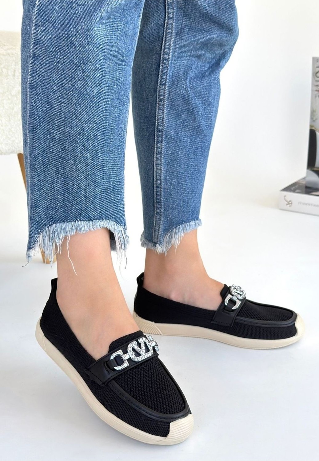 Shoegar Wata Bej Triko Babet Ayakkabı görsel 2