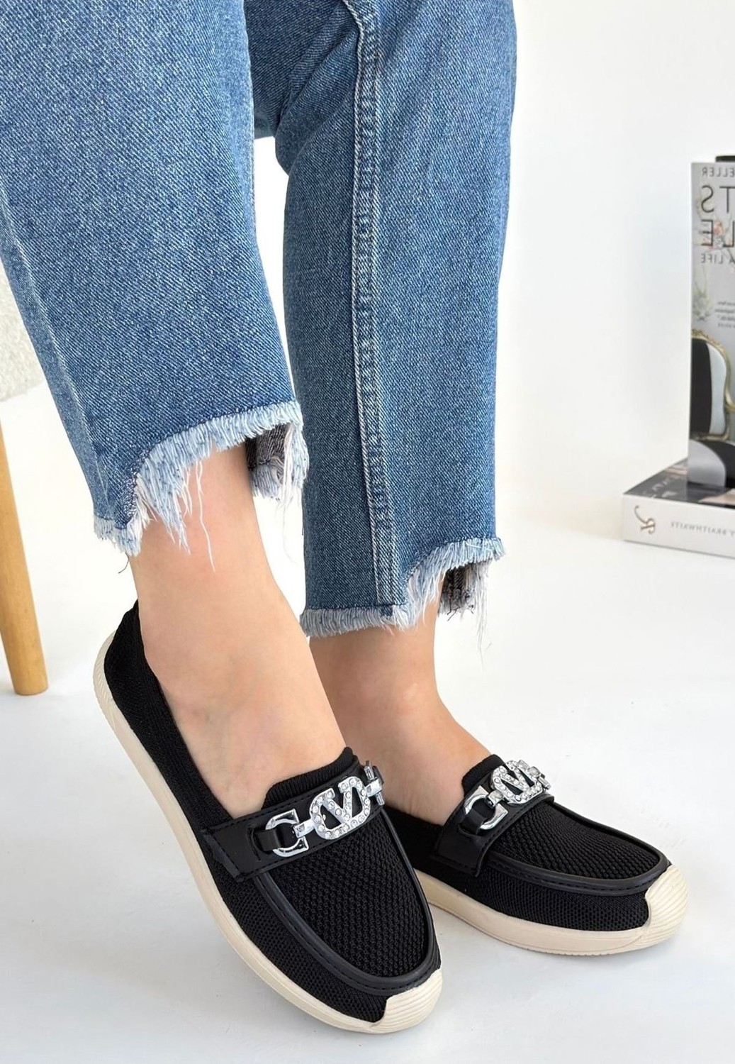 Shoegar Wata Bej Triko Babet Ayakkabı görsel 3