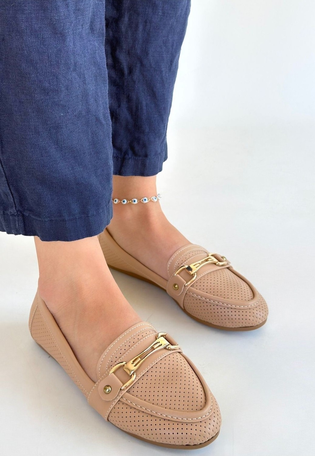 Shoegar Rain Nude Cilt Babet Ayakkabı görsel 2