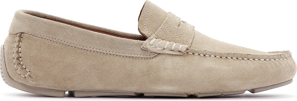 Derimod Erkek Bej Süet Deri Loafer 26SFD630310