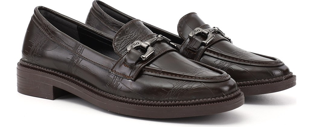 Gönderi(r) Kadın Siyah Kroko Loafer Ayakkabı görsel 2
