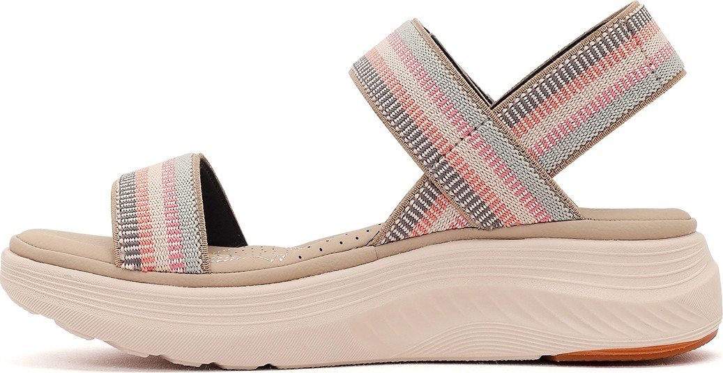 Derimod Kadın Bej Bantlı Kalın Tabanlı Kumaş Comfort Sandalet 26SFE46396F görsel 3