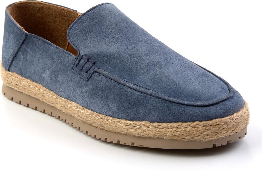 Bambi Lacivert Leather Erkek Espadril E01589500002 görsel 2