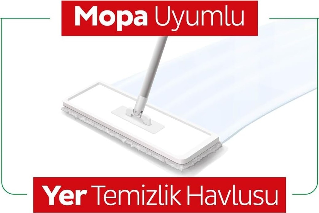 Özkaya Store Easy Clean Beyaz Sabun Katkılı Mopa Uyumlu Yer Temizlik Havlusu&mendili 50 Yaprak görsel 5