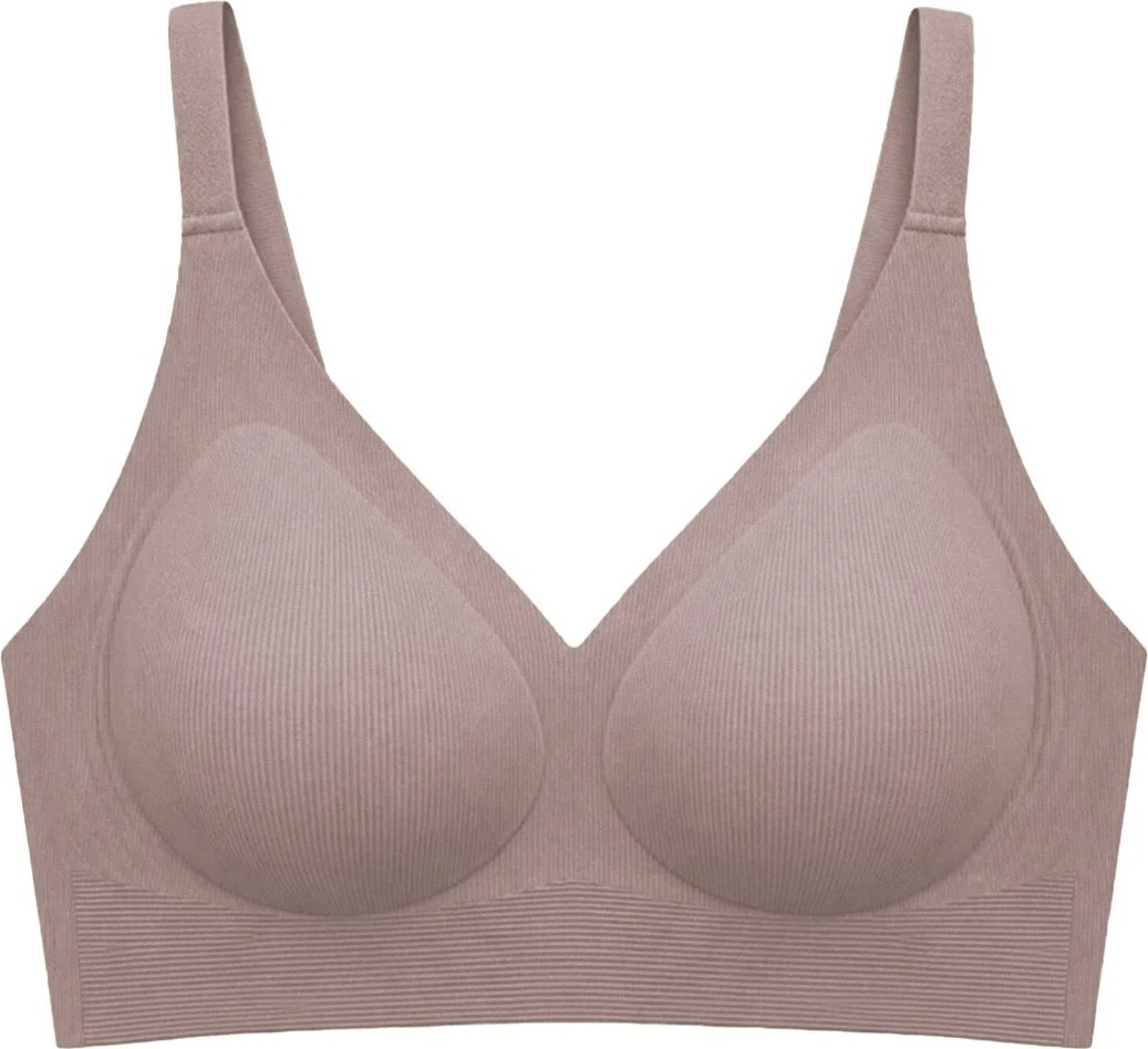 Cottonhill Seamless Bra - Velora | Kahverengi Lazer Kesim Balensiz Rib Dokulu Dikişsiz Kadın Sütyen