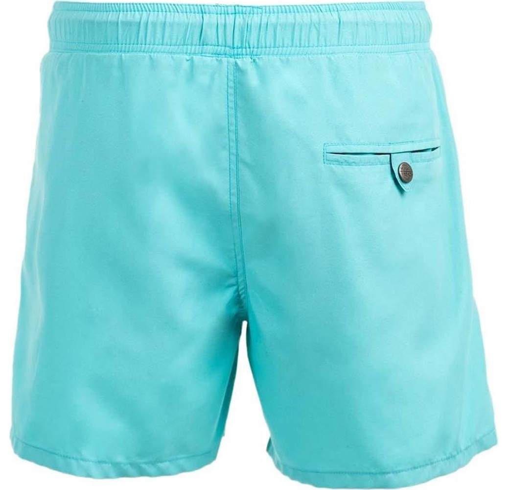 Miami Beach Saks Mavi Su Itici Özellikli Blue Voyage Nakışlı Erkek Plaj Deniz Şort Mayo - 303-SAKS görsel 7
