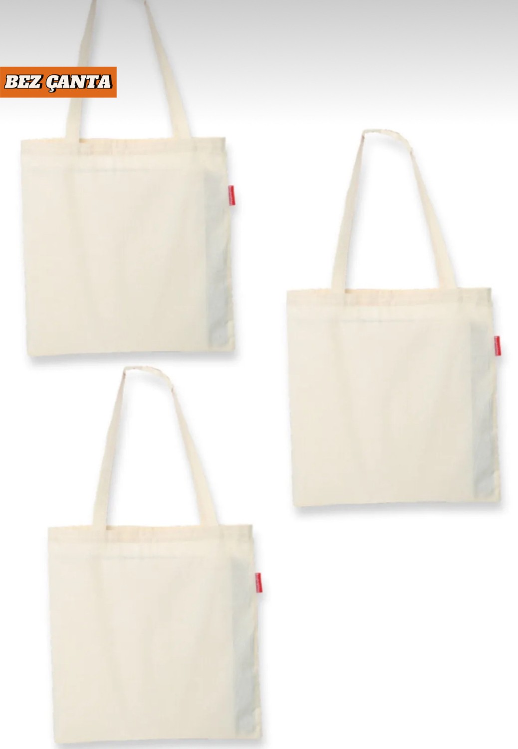 Giftora 3 Adet Punch Işlemelik Bez Çanta %100 Pamuk 35 x 40 cm Şık Görünüm ve Dayanıklılık