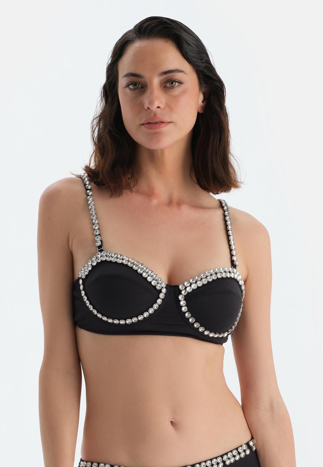 Die Grup Dagi Kadın Bralet, Örme, Siyah, 36 görsel 2