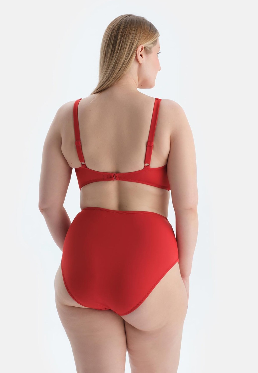 Die Grup Dagi Kadın Korseli Toparlayıcı Bikini Üst, Örme, Kırmızı, 38 görsel 3