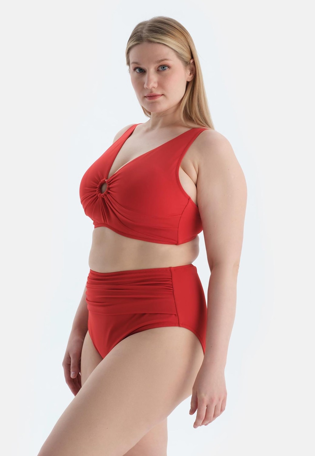 Die Grup Dagi Kadın Korseli Toparlayıcı Bikini Üst, Örme, Kırmızı, 38 görsel 4