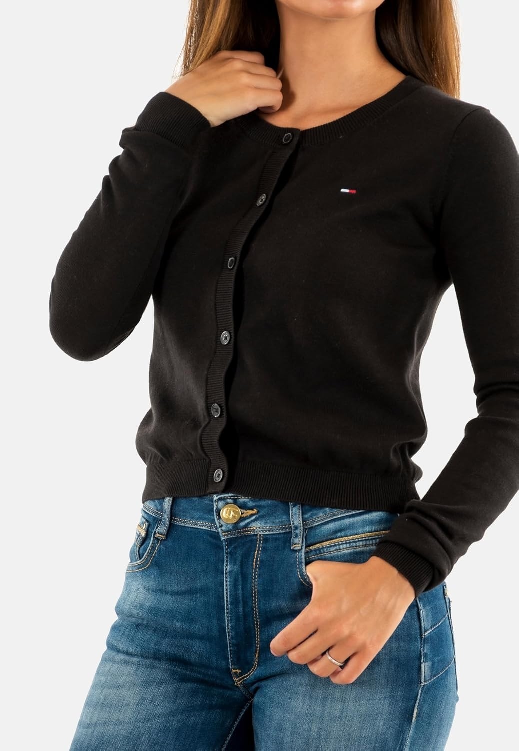 Happy Trend Tommy Jeans Tjw Essentıal Crew Neck Cardıgan Kazak Kadın görsel 3