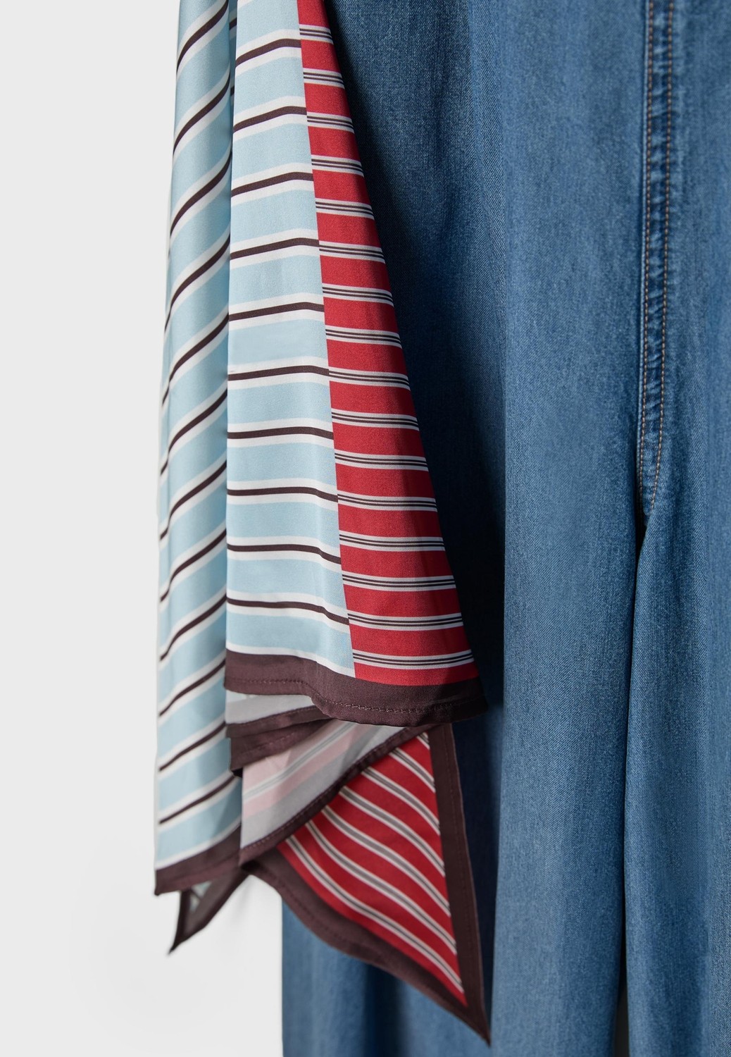 Allbucks Stradivarious, Fularlı Halter Denim Tulum ABSTR00040 görsel 6