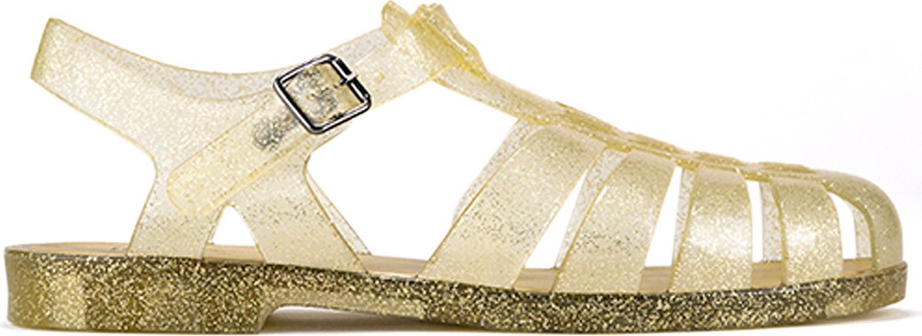 Igor S10262 BIARRITZ GLITTER Altın Kadın Sandalet Kauçuk Tabanlı Düz Desenli Yaz Sezonu