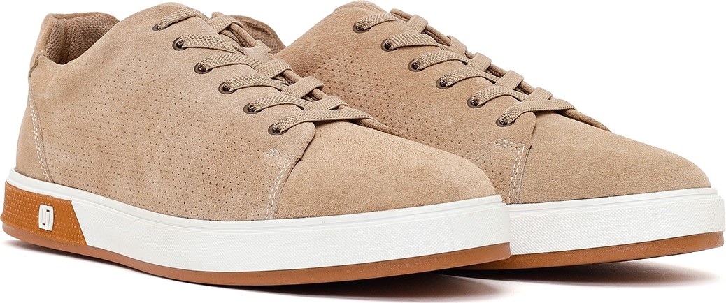Derimod Erkek Bej Bağcıklı Süet Deri Sneaker 26SFD680810 görsel 2