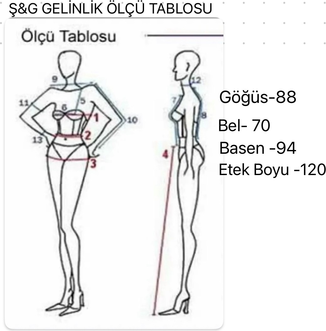 S&G Gelinlik Akesim V Yaka Gelinlik görsel 7