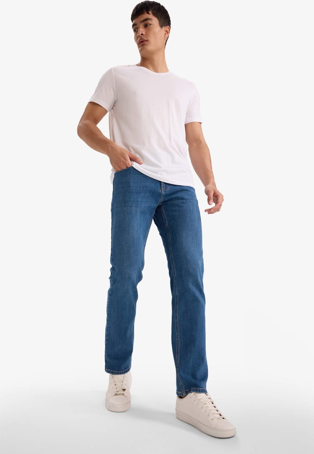 DeFacto Sergio Regular Fit Normal Bel Boru Paça Jean Pantolon A6948AX26SP görsel 2