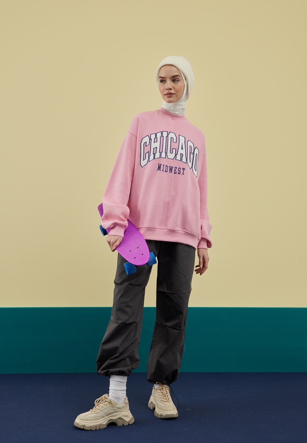 Fresh Scarfs Athletic Hijab Gümüş görsel 5