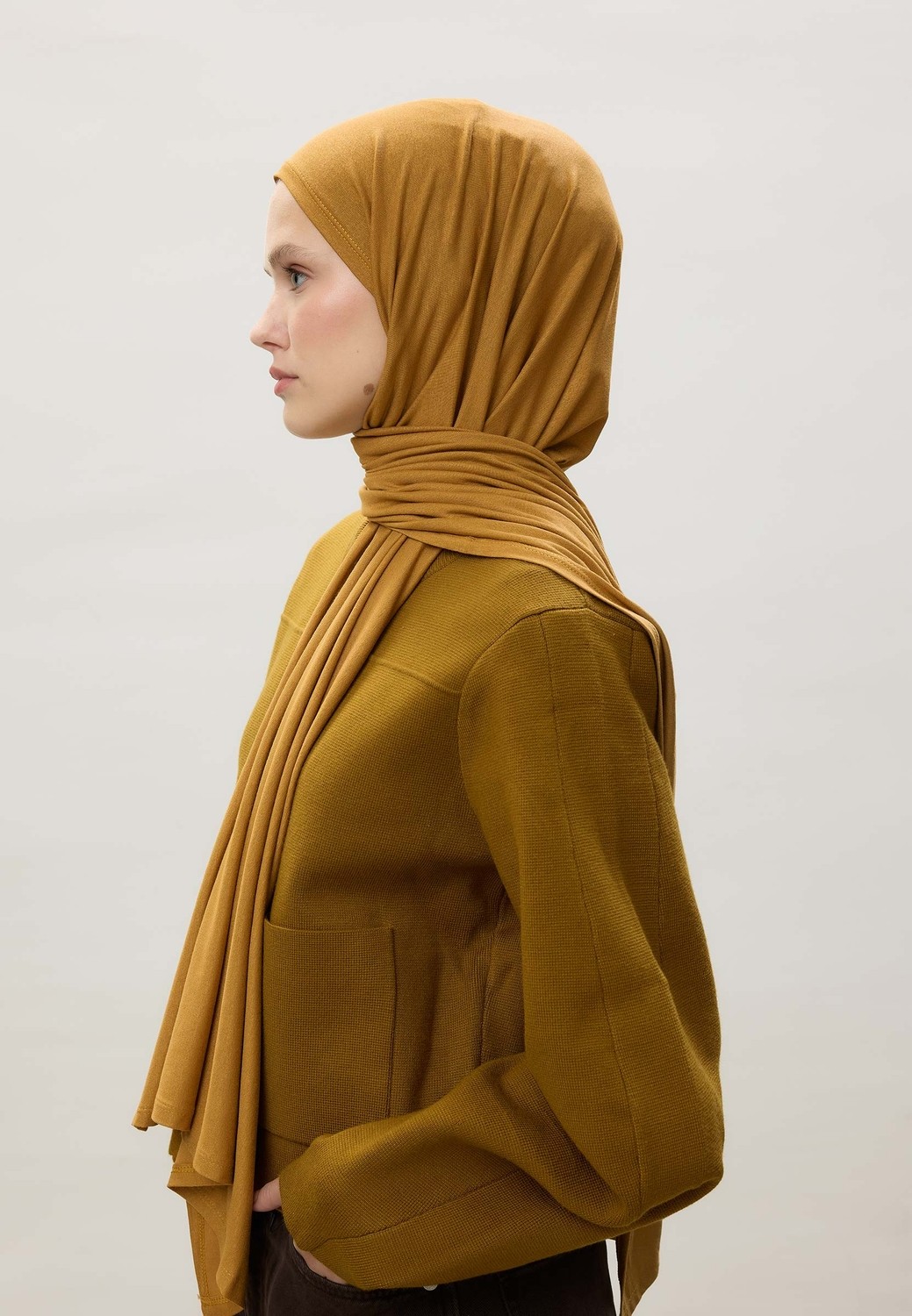 Fresh Scarfs Penye Şal Siyah görsel 7