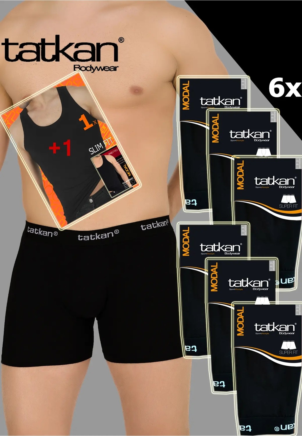 Mataş Tatkan - 6'lı - Penye Modal Erkek Boxershort görsel 2