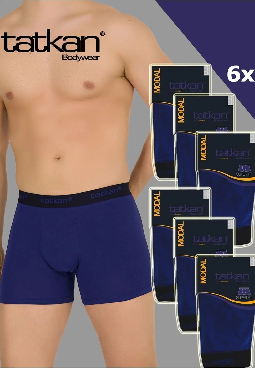 Mataş Tatkan - 6'lı - Penye Modal Erkek Boxershort görsel 4