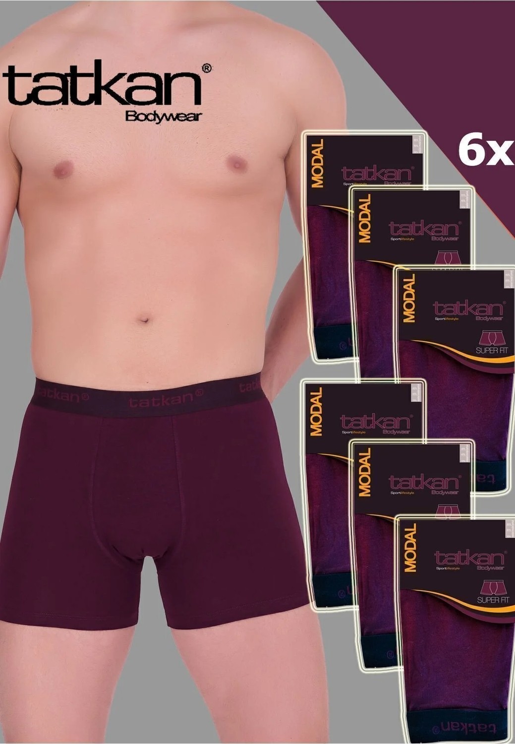 Mataş Tatkan - 6'lı - Penye Modal Erkek Boxershort görsel 3