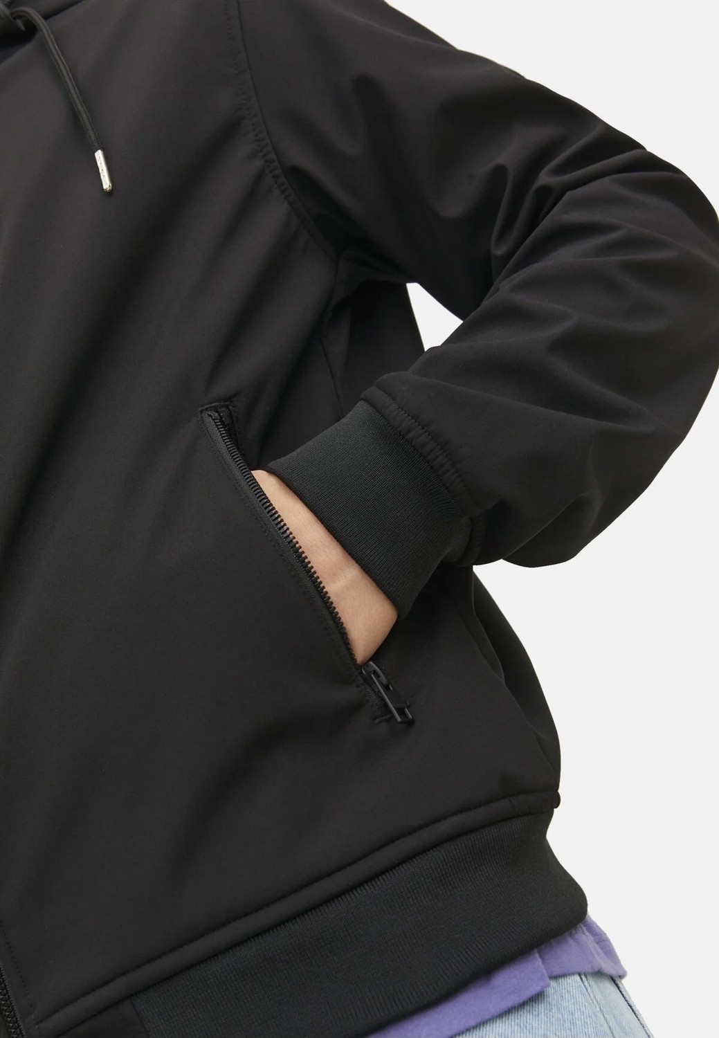 Jack & Jones Kapuze, Reißverschluss ve Reißverschlusstaschen Ile Jacke Basıc Softshelljacke görsel 5