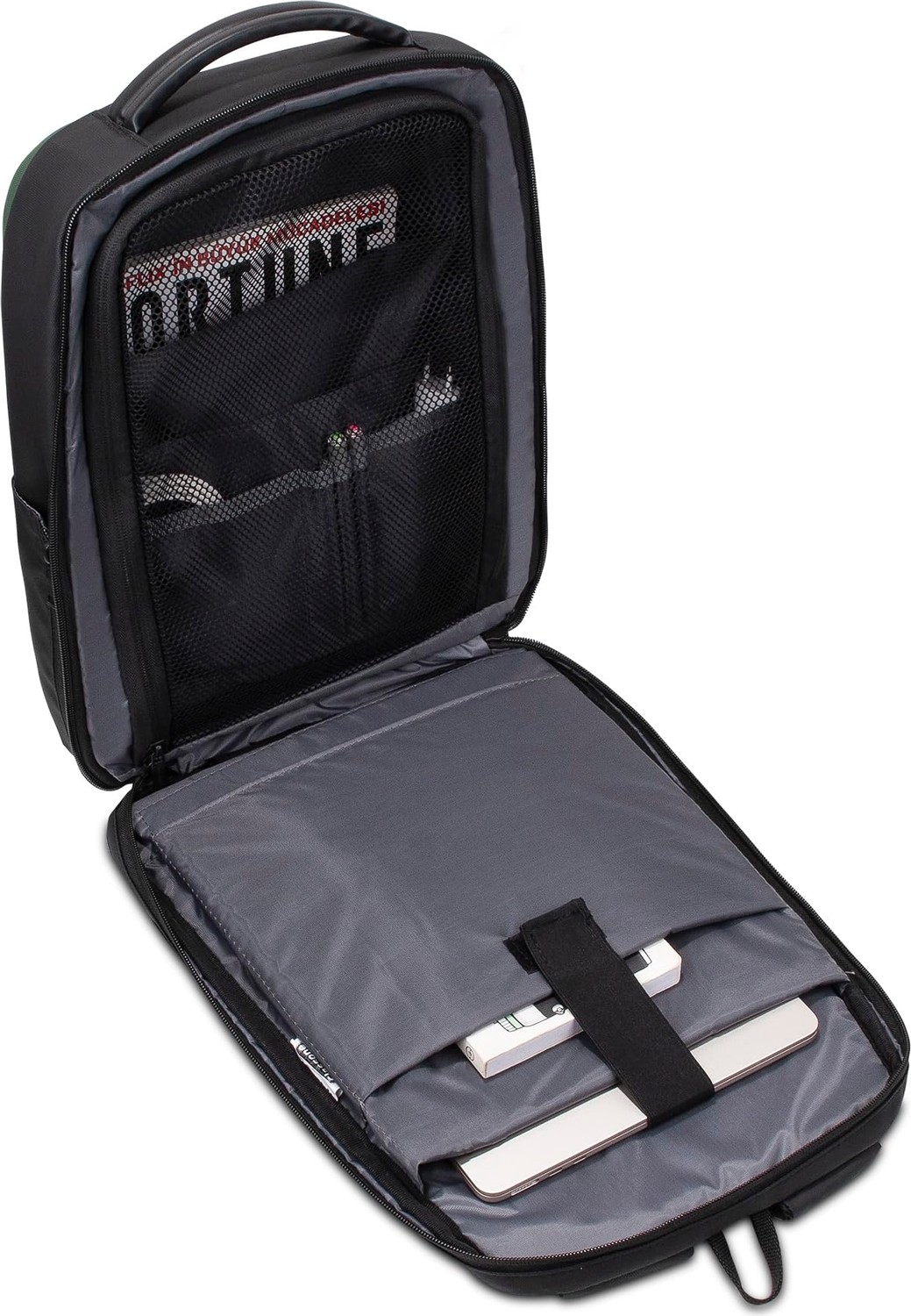 Die Grup Classone GA-0017 Gauntlet V1 Sert Kabuk Serisi 15.6 Inch Wtx Pro Su Geçirmez Kumaş Laptop Çantası -Yeşil görsel 3