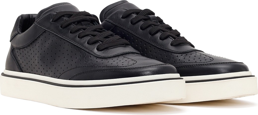 Derimod Erkek Siyah Bağcıklı Kalın Tabanlı Deri Sneaker 26SFD611618 görsel 2