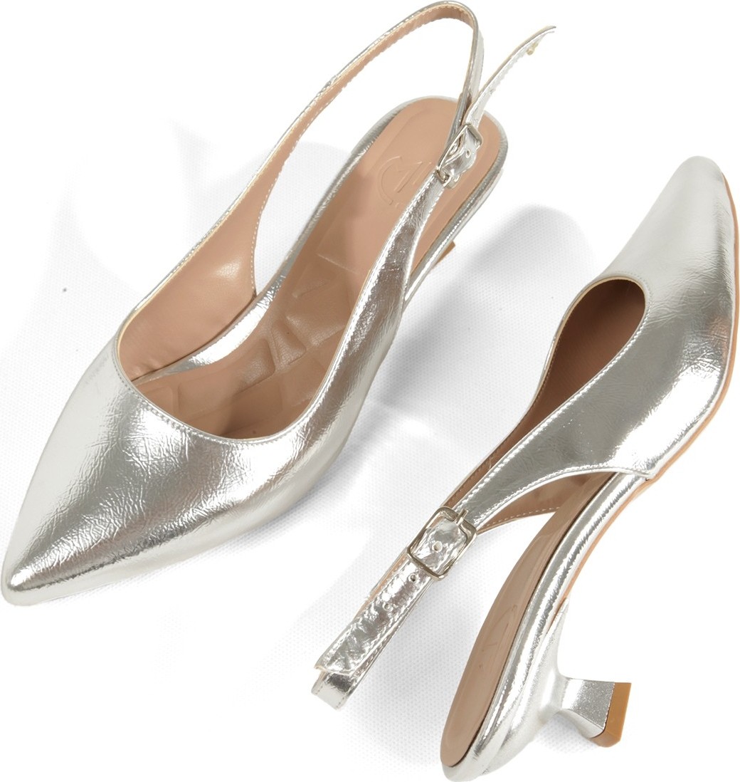 Modabuymus Altın Gold Dore Çok Kısa Topuklu Stiletto Sivri Burun Kitten Abiye Ayakkabı Minikas görsel 7