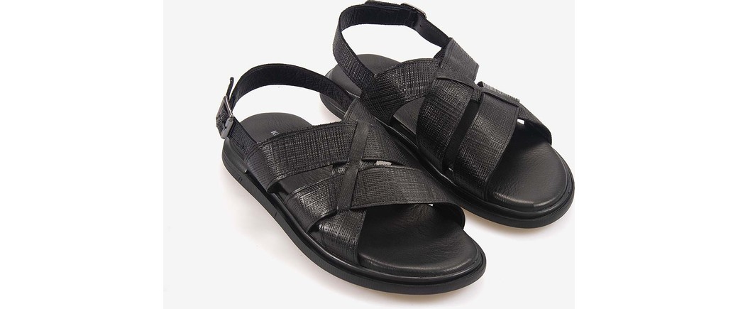 Kemal Tanca Erkek Kauçuk Tabanlı Şık Tasarım Comfort Günlük Çapraz Bantlı Sandalet 560 görsel 3