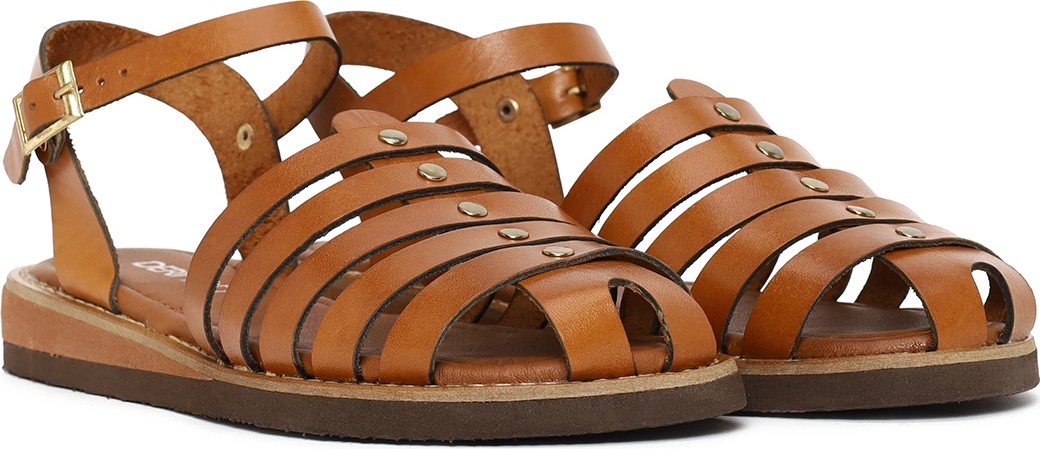 Derimod Kadın Taba Tokalı Deri Bodrum Sandalet 26SFD333218 görsel 2