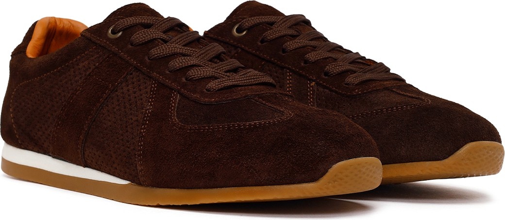 Derimod Erkek Kahverengi Bağcıklı Süet Deri Sneaker 26SFD766610 görsel 2
