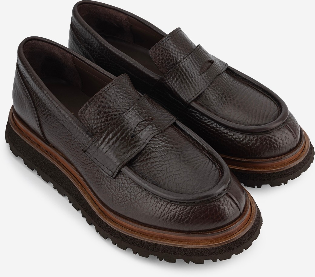 Valmenti Erkek Hakiki Deri Kahverengi Loafer Ayakkabı 1068 9111 Erk Ayk SK26-27 Kahve görsel 7