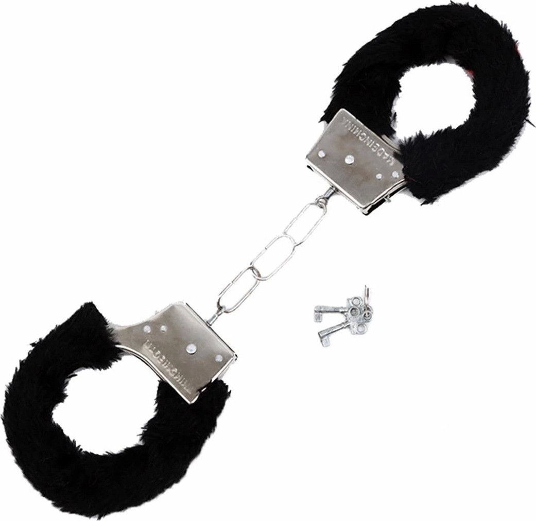 Peluşlu Metal Fantezi Kelepçe Siyah