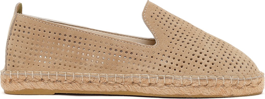 Derimod Kadın Taba Desenli Süet Deri Espadril 26PFD206110