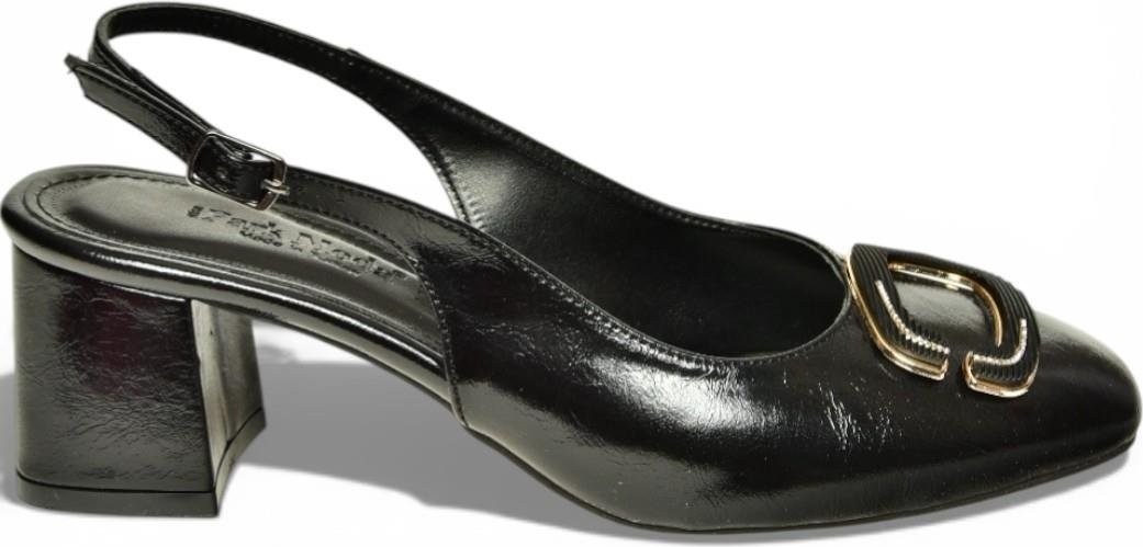 Fox Shoes Y820310160 Siyah Rustik Kalın Topuklu Kadın Ayakkabı görsel 5