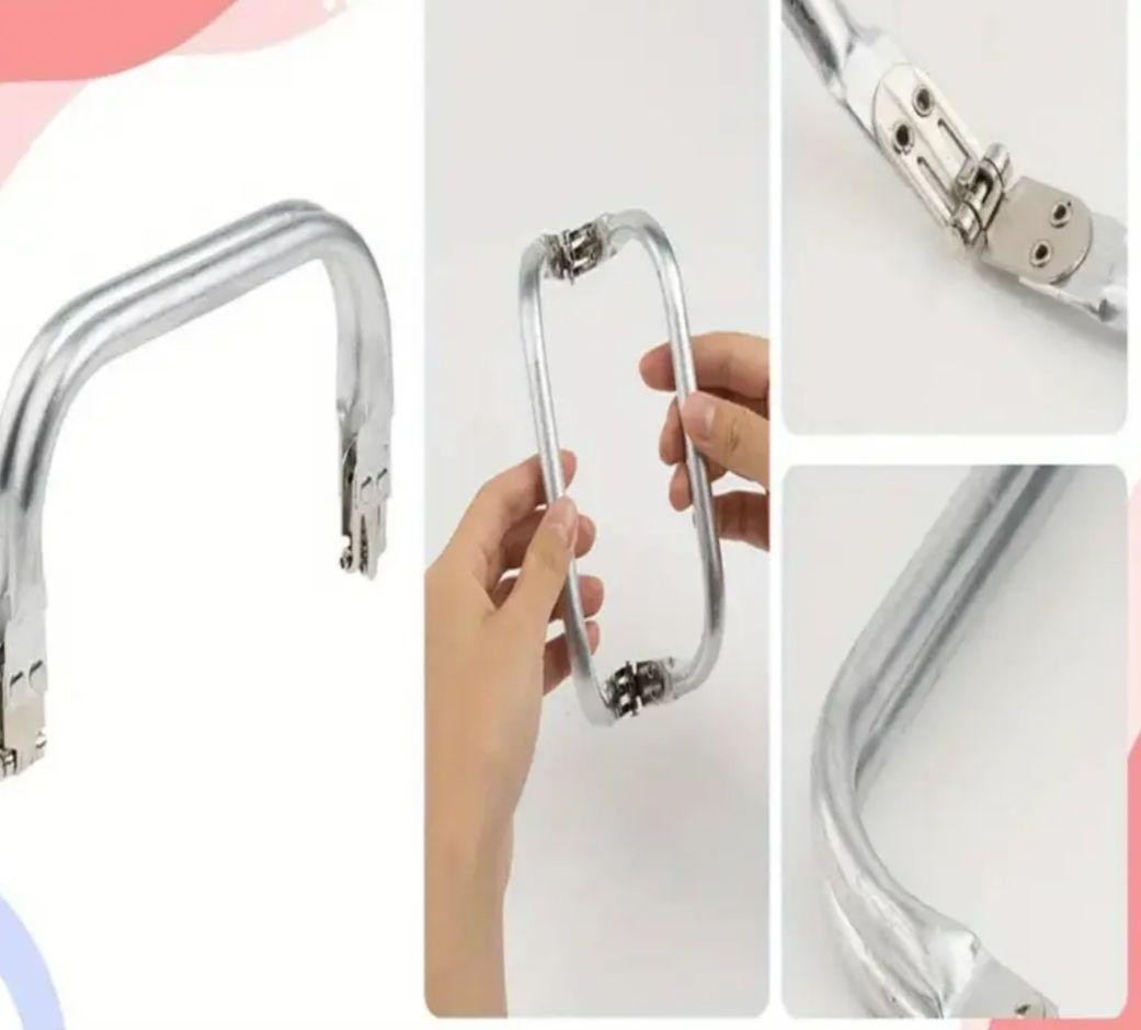 İğne İzi Kadınlar İçin 3 Adet 20CM Çanta Bursu, Gizli Çanta Yapımı, Dayanıklı Metal Malzeme görsel 2