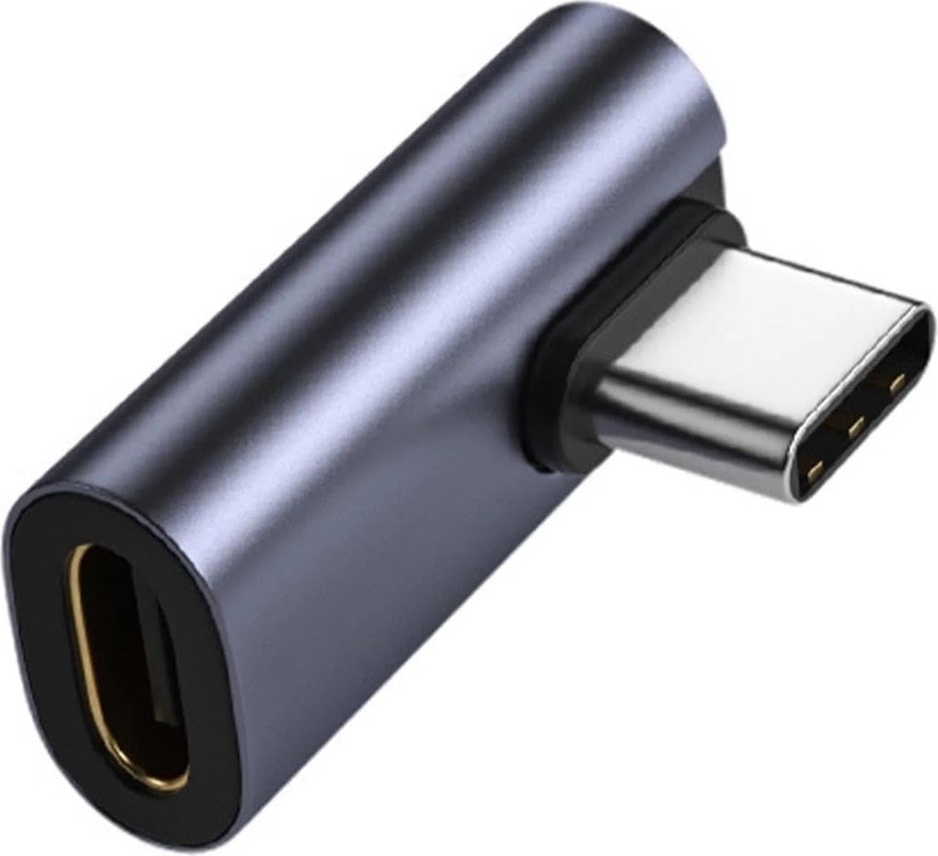 Die Grup Lunatic 2760 USB Type-C Uzatıcı Çevirici Dönüştürücü Adaptör 90 Derece L Tipi Erkek - Dişi 90 Derece Dayanıklı Alüminyum Alaşım Çift Yönlü Tak-Çalıştır Süper Hızlı Veri ve Şarj (Usb 3.1 Desteği) görsel 2