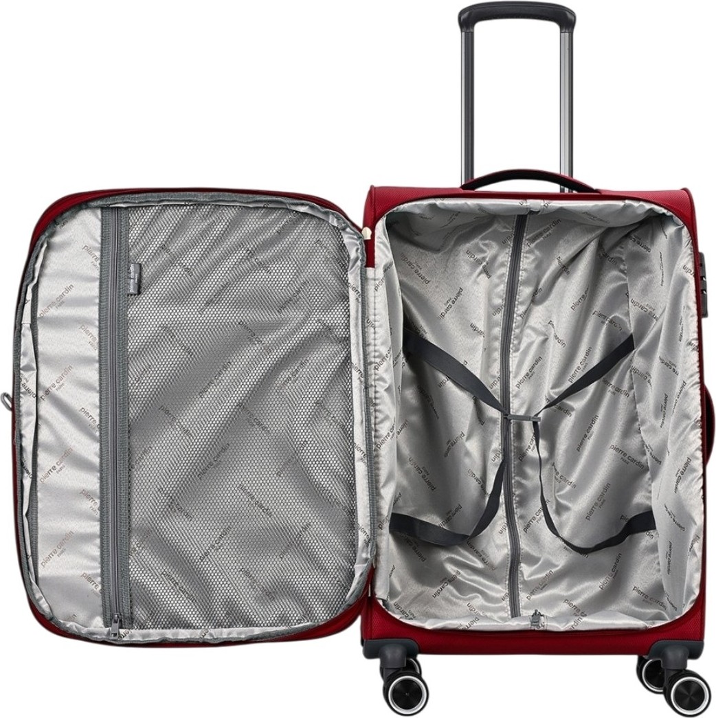 Pierre Cardin Trolley 60 cm Bordo Unisex Valiz görsel 4