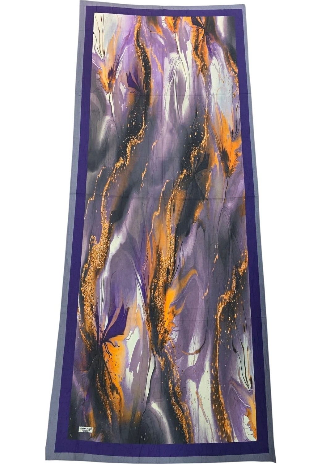 Samara Scarf Desenli Bambu Kraş Şal görsel 5