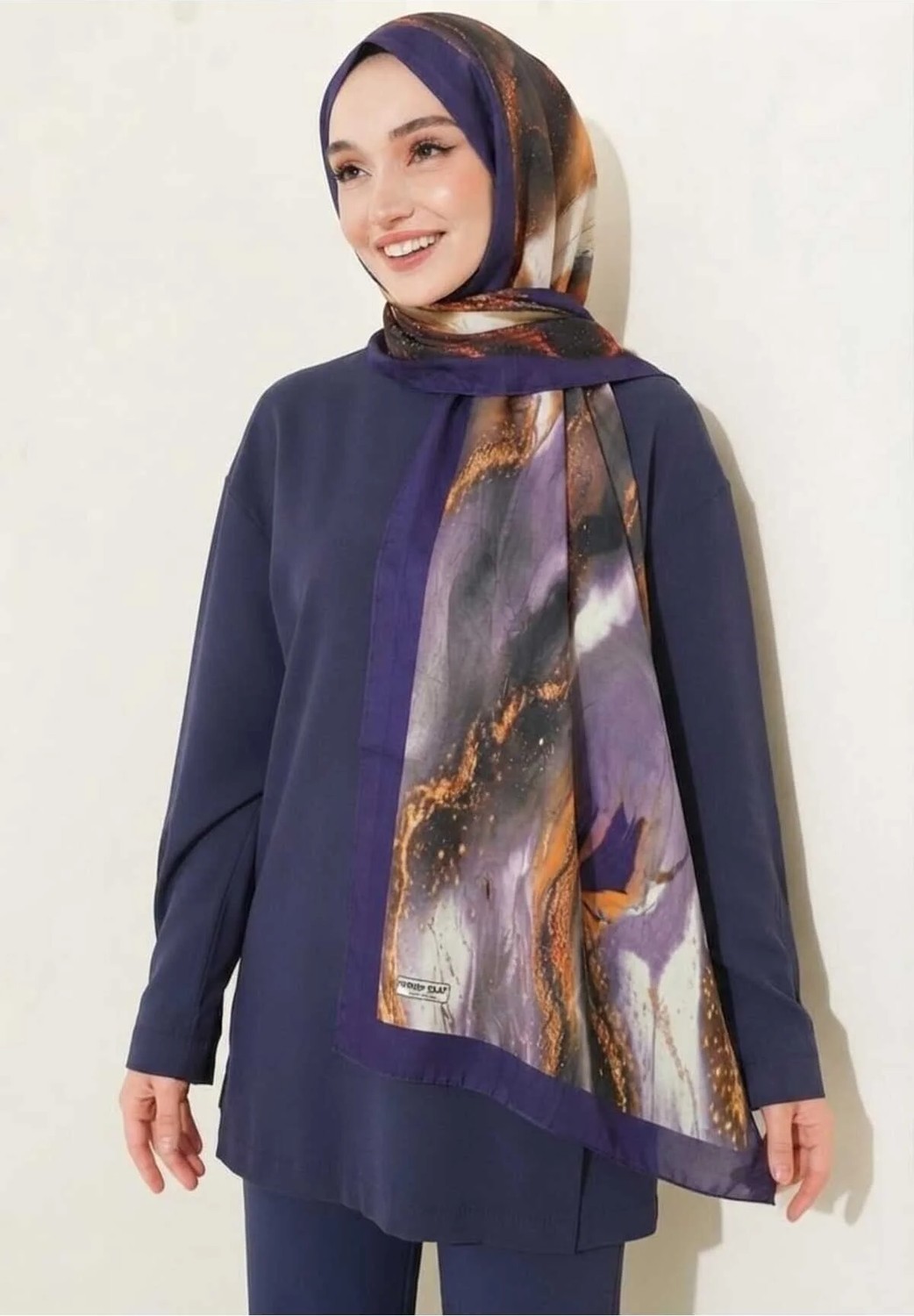 Samara Scarf Desenli Bambu Kraş Şal